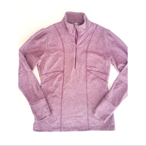 Athleta Tops - Athleta Heathered Purple Terry Pullover Medium